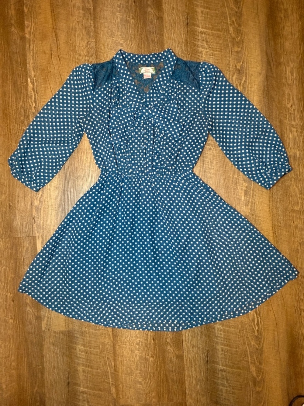 Flying Tomato Women’s Blue Polka Dot Dress Size Small - Picture 1 of 14